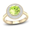 Thumbnail Image 1 of Natural Peridot Ring 1/4 ct tw Diamonds 10K Yellow Gold