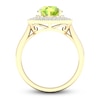 Thumbnail Image 4 of Natural Peridot Ring 1/4 ct tw Diamonds 10K Yellow Gold