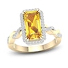 Thumbnail Image 0 of Natural Golden Citrine Ring 1/5 ct tw Diamonds 10K Yellow Gold