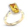 Thumbnail Image 1 of Natural Golden Citrine Ring 1/5 ct tw Diamonds 10K Yellow Gold