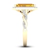 Thumbnail Image 2 of Natural Golden Citrine Ring 1/5 ct tw Diamonds 10K Yellow Gold