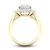 Thumbnail Image 4 of Natural Opal Ring 1/2 ct tw Diamonds 10K Yellow Gold