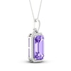 Thumbnail Image 2 of Natural Amethyst Necklace 1/6 ct tw Diamonds 10K White Gold