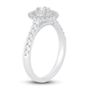 Thumbnail Image 2 of Diamond Double Halo Engagement Ring 3/4 ct tw Oval/Round 14K White Gold