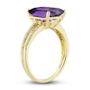 Thumbnail Image 6 of Natural Amethyst Ring, Earring & Necklace Set 1/5 ct tw Diamonds 10K Yellow Gold