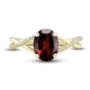 Thumbnail Image 5 of Natural Garnet Ring, Earring & Necklace Set 1/5 ct tw Diamonds 10K Yellow Gold