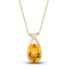 Thumbnail Image 2 of Natural Citrine Ring, Earring & Necklace Set 1/5 ct tw Diamonds 10K Yellow Gold