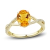 Thumbnail Image 4 of Natural Citrine Ring, Earring & Necklace Set 1/5 ct tw Diamonds 10K Yellow Gold