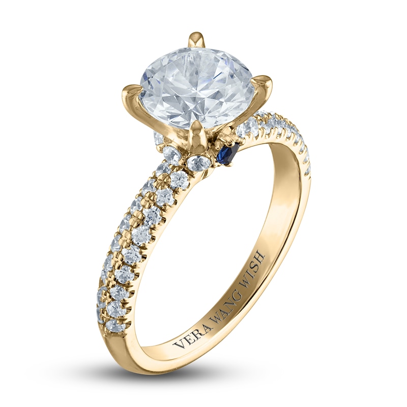 Vera Wang WISH Diamond Engagement Ring 2-1/2 ct tw Round 18K Yellow Gold
