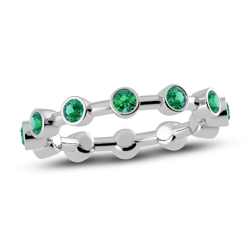 Juliette Maison Natural Emerald Ring 10K White Gold