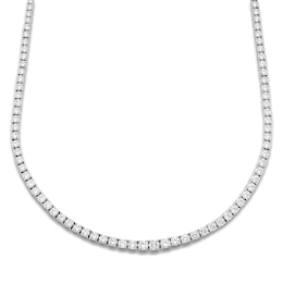 Diamond Tennis Necklace 10 ct tw Round 18K White Gold 16&quot;