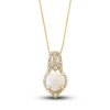 Thumbnail Image 1 of LALI Jewels Natural Opal Pendant Necklace 1/5 ct tw Diamonds 14K Yellow Gold