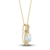 Thumbnail Image 2 of LALI Jewels Natural Opal Pendant Necklace 1/5 ct tw Diamonds 14K Yellow Gold