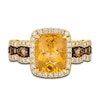 Thumbnail Image 2 of Le Vian Natural Citrine Ring 3/4 ct tw Diamonds 14K Honey Gold