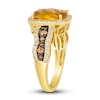 Thumbnail Image 3 of Le Vian Natural Citrine Ring 3/4 ct tw Diamonds 14K Honey Gold