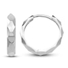 Thumbnail Image 1 of Diamond-Cut Huggie Hoop Earrings 14K White Gold 14mm