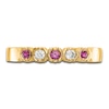 Thumbnail Image 3 of Natural Ruby Stackable Ring 1/10 ct tw Diamonds 14K Yellow Gold