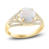 Thumbnail Image 1 of LALI Jewels Natural Opal Engagement Ring 1/4 ct Diamonds 14K Yellow Gold