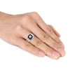Thumbnail Image 4 of Men's Natural Onyx Ring 1/6 ct tw Diamonds Sterling Silver