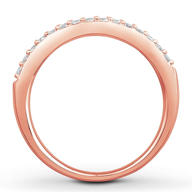 Main Image 2 of Diamond Contour Anniversary Band 1/4 ct tw Round 14K Rose Gold