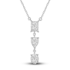 Thumbnail Image 1 of Diamond Drop Pendant Necklace 1 ct tw Round 14K White Gold 17&quot;