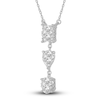 Thumbnail Image 2 of Diamond Drop Pendant Necklace 1 ct tw Round 14K White Gold 17&quot;