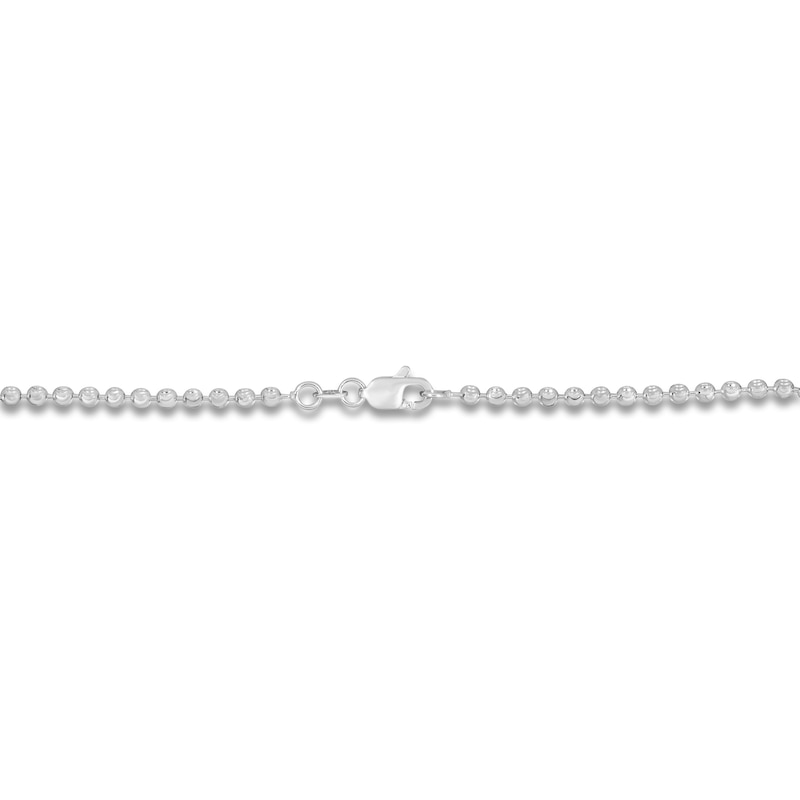 Main Image 2 of Beaded Chain Necklace 14K White Gold 16&quot; 2.5mm