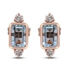 Thumbnail Image 1 of Natural Aquamarine & Diamond Stud Earrings 1/6 ct tw 14K Rose Gold