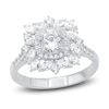 Thumbnail Image 1 of Round & Marquise-Cut Diamond Cluster Ring 1-1/2 ct tw 14K White Gold