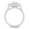 Thumbnail Image 2 of Round & Marquise-Cut Diamond Cluster Ring 1-1/2 ct tw 14K White Gold