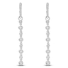 Thumbnail Image 1 of Brilliant Moments Diamond Hoop Drop Earrings 1/2 ct tw 14K White Gold