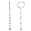 Thumbnail Image 2 of Brilliant Moments Diamond Hoop Drop Earrings 1/2 ct tw 14K White Gold