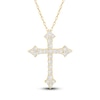 Thumbnail Image 1 of Diamond Cross Pendant Necklace 1/4 ct tw 10K Yellow Gold 18&quot;