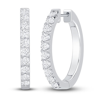 Diamond Hoop Earrings 1 ct tw 10K White Gold | Jared