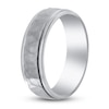 Thumbnail Image 2 of Hammered Beveled Wedding Band Platinum 6mm