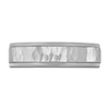 Thumbnail Image 3 of Hammered Beveled Wedding Band Platinum 6mm