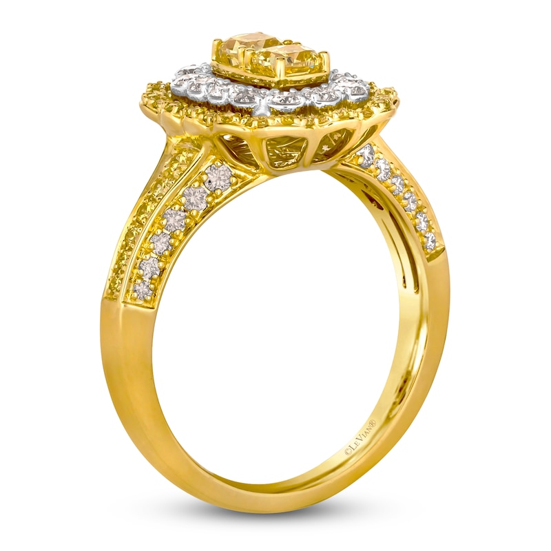 Le Vian Sunny Yellow Diamond Ring 1 ct tw 14K Two-Tone Gold