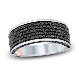 Pnina Tornai Men's Black Diamond Ring 1-1/2 ct tw 14K White Gold