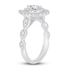 Thumbnail Image 2 of Pear & Round-Cut Diamond Double Halo Engagement Ring 1 ct tw 14K White Gold