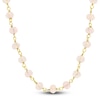 Thumbnail Image 1 of Charm'd by Lulu Frost Natural Rose Quartz Bead Necklace 10K Yellow Gold 18&quot;