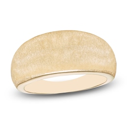 Italia D'Oro Satin-Finish Dome Ring 14K Yellow Gold