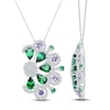 Thumbnail Image 3 of Kallati Natural Tsavorite Garnet, Natural Green & Purple Sapphire Necklace 3/4 ct tw Diamonds 14K White Gold 18&quot;