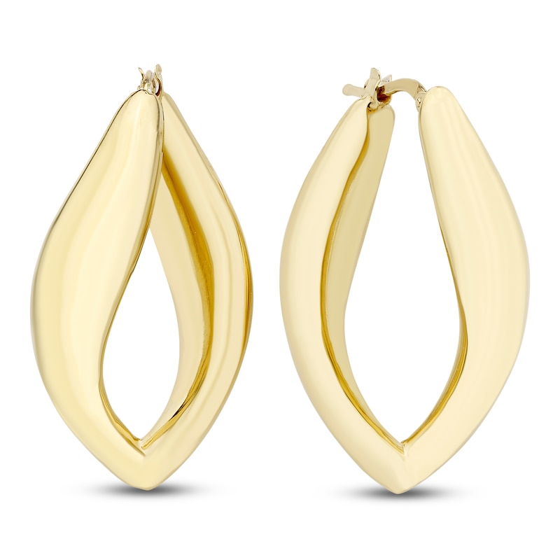 Main Image 1 of Tapered Twist Hoop Earrings 14K Yellow Gold