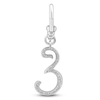 Thumbnail Image 0 of Charm'd by Lulu Frost Pavé Diamond Number 3 Charm 1/10 ct tw 10K White Gold