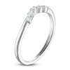 Thumbnail Image 1 of Certified Round & Marquise-Cut Diamond Contour Anniversary Ring 1/6 ct tw 14K White Gold