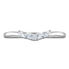 Thumbnail Image 2 of Certified Round & Marquise-Cut Diamond Contour Anniversary Ring 1/6 ct tw 14K White Gold