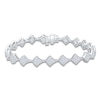 Thumbnail Image 1 of Brilliant Moments Diamond Pavé Shield Link Bracelet 2 ct tw 14K White Gold 7&quot;