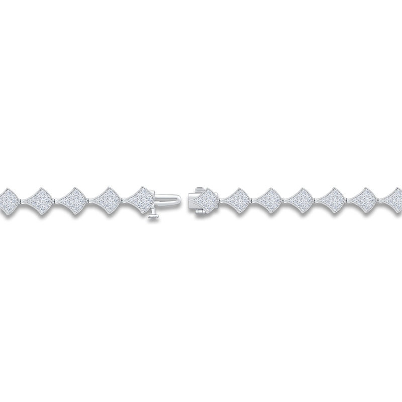 Main Image 3 of Brilliant Moments Diamond Pavé Shield Link Bracelet 2 ct tw 14K White Gold 7&quot;