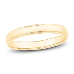 Milgrain Wedding Band 14K Yellow Gold 3mm