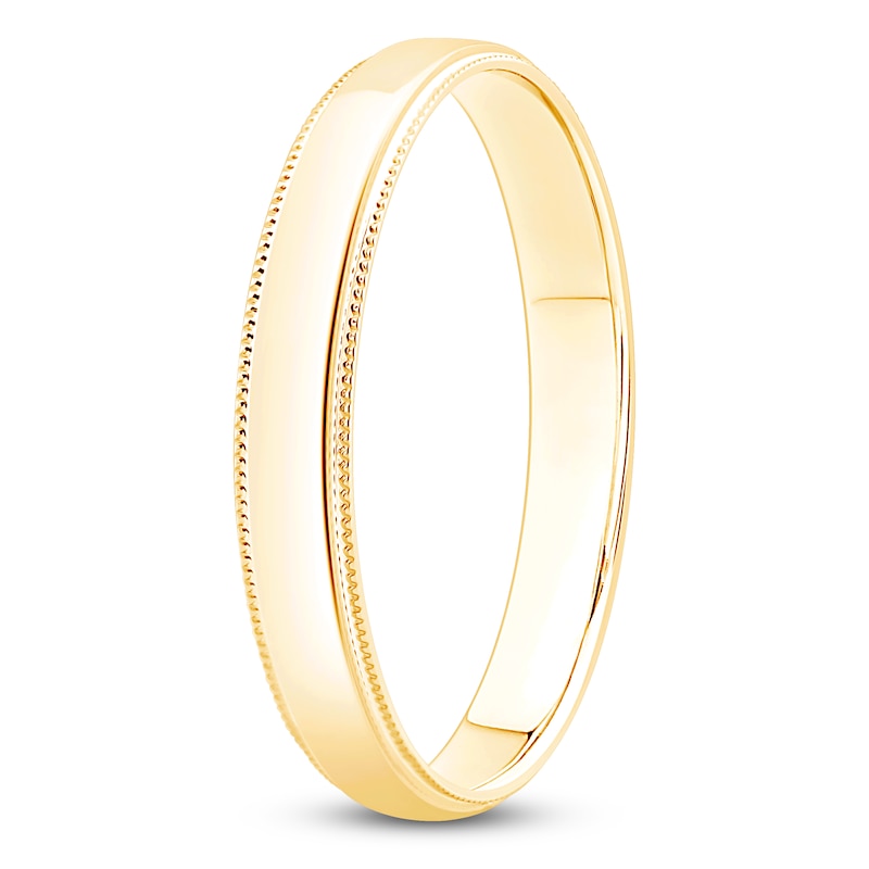 Main Image 2 of Milgrain Wedding Band 14K Yellow Gold 3mm